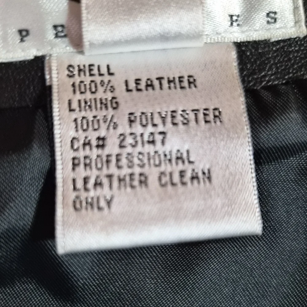 ​Talbots Petites 100% Genuine Leather Pencil Skirt - Black - Size 14P - Picture 2 of 6
